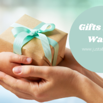 child handing adult woman a gift